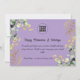 Festividades Cartão de Saudação de Natal Corporativo Personaliz