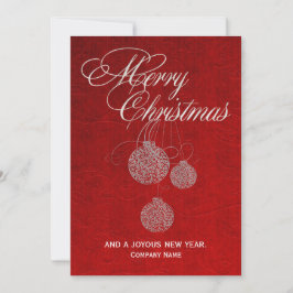 Festividades Cartão de Saudação de Natal Corporativo Red and Si
