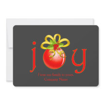 Cartão de Saudação de Natal da Empresa Joy