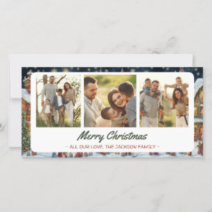 Festividades Cartão de Saudação de Natal da Vila Festiva 3 Foto