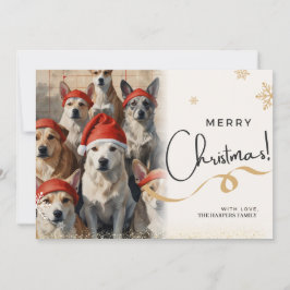 Festividades Cartão de saudação de natal de cães