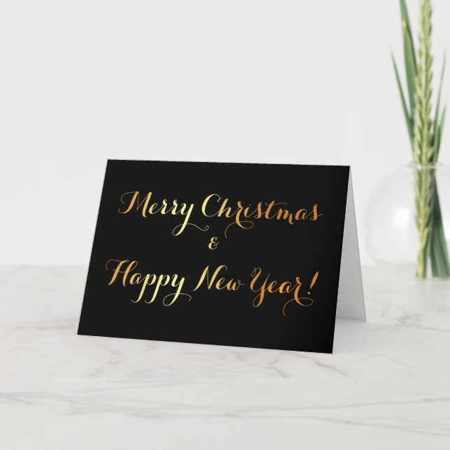 Festividades Cartão de saudação de natal de luxo com texto de o (Frente)