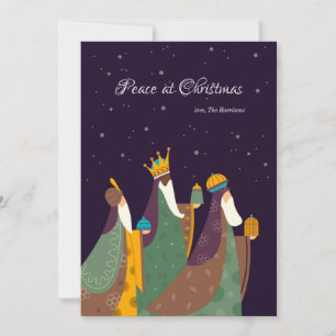 Festividades Cartão de Saudação de Natal de Três Kings