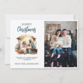 Festividades Cartão de Saudação de Natal Feriado - Natividade