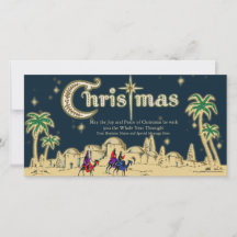 Cartão de Saudação de Natal Flat para Viajantes do