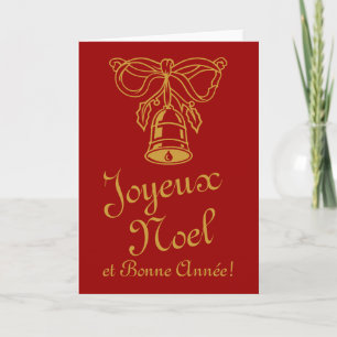 Festividades Cartão de saudação de Natal francês   Joyeux Noel