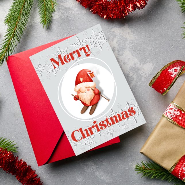 Festividades Cartão de Saudação de Natal Gnomo (Criador carregado)
