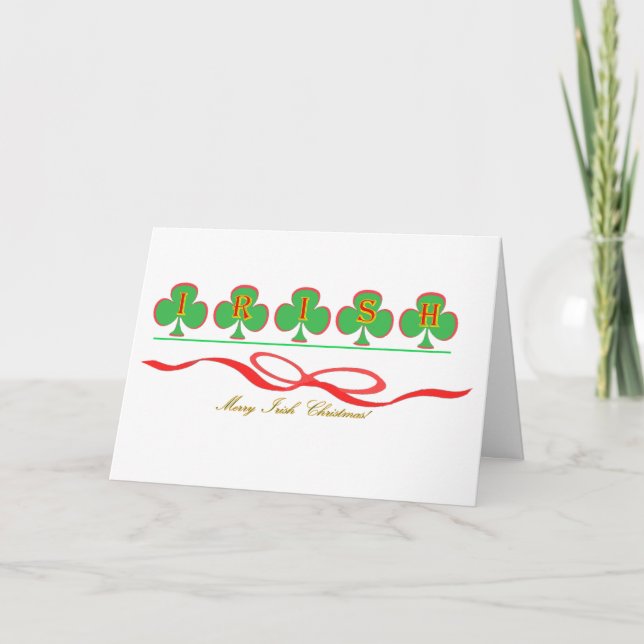 Festividades Cartão de Saudação de Natal Irlandês (Frente)