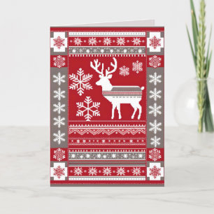 Festividades cartão de saudação de natal nórdico