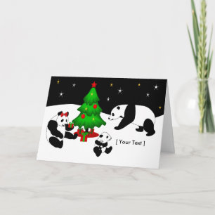 Festividades Cartão de Saudação de Natal Panda