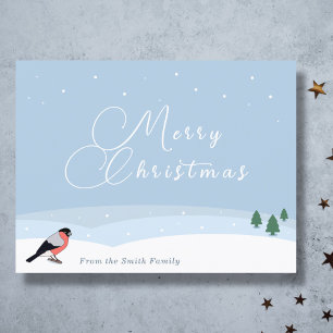 Festividades Cartão de Saudação de Natal para Bullfinfinch & Sn