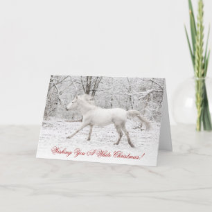 Festividades Cartão de Saudação de Natal para Horse de Winter B