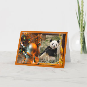 Festividades Cartão de Saudação de Natal para o Urso de Panda G
