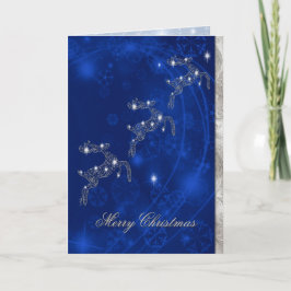 Festividades Cartão de Saudação de Natal para Reindeer Elegante