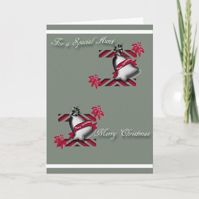 Festividades Cartão de saudação de Natal para tia (Frente)
