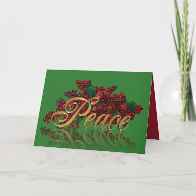 Festividades Cartão de saudação de Natal PEACE (Frente)
