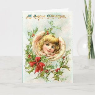 Festividades Cartão de Saudação de Natal Personalizado Anjo