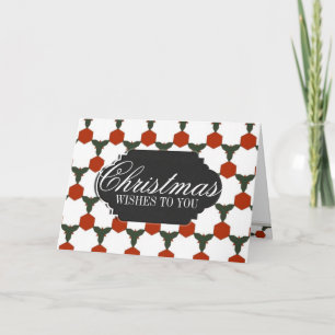 Festividades Cartão de Saudação de Natal personalizado do Red H