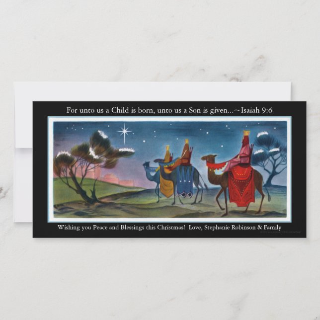 Festividades Cartão de Saudação de Natal Plano para Viajantes C (Frente)