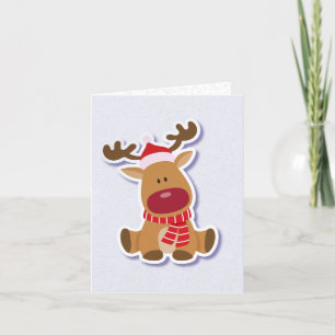 Festividades Cartão de Saudação de Natal Rudolph