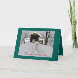 Festividades Cartão de saudação de Natal Samoed, 7" X 5"