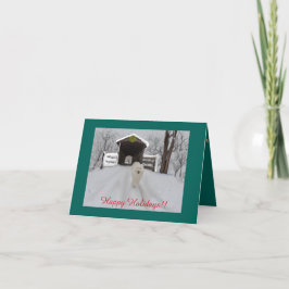 Festividades Cartão de saudação de Natal Samoed, 7" X 5"