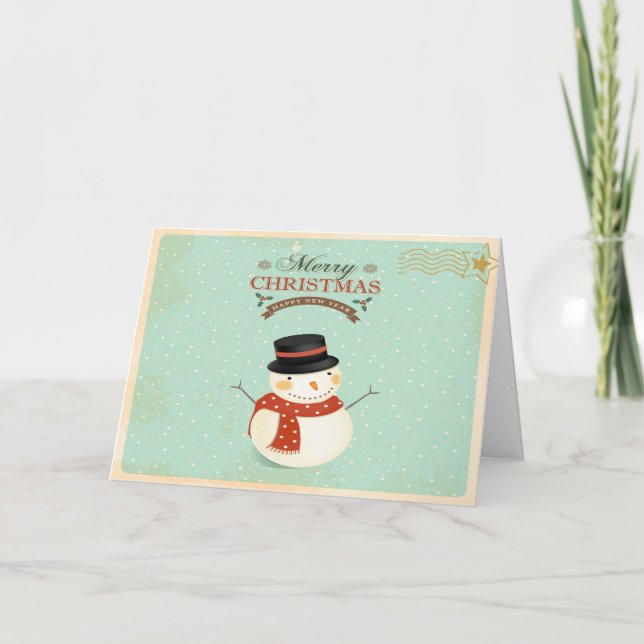 Festividades Cartão de Saudação de Neve de Natal (Frente)
