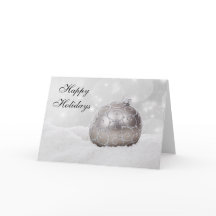 Cartão de Saudação de Ornamento de Bola de Natal S