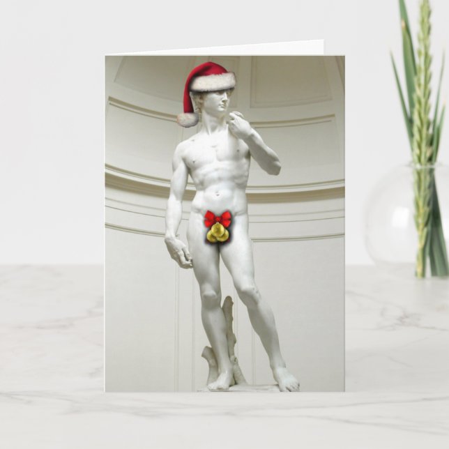 Festividades Cartão de Saudação de Papais noeis David (Frente)