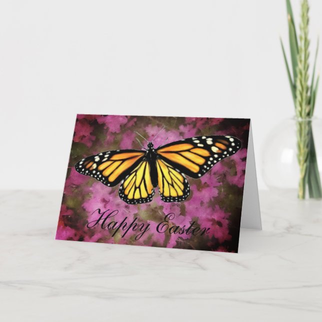 Festividades Cartão de Saudação de páscoa - Borboleta Monarca (Frente)