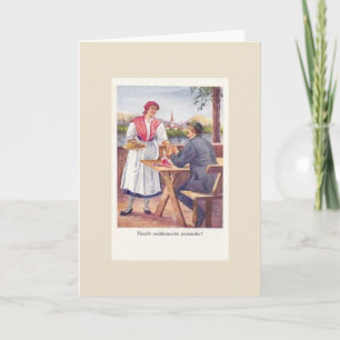Festividades Cartão de Saudação de Páscoa esloveno Vintage