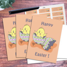 Cartão de saudação de Pintinho pequeno