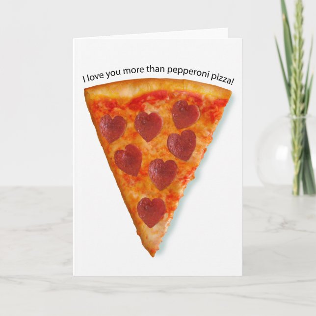Festividades Cartão de saudação de pizza (Frente)