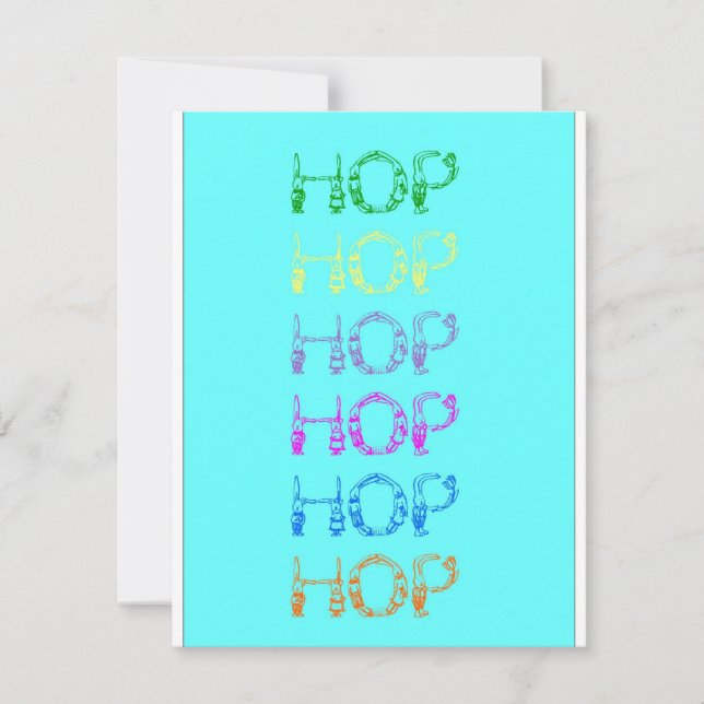 Festividades Cartão de saudação de Salto de Páscoa de Bunnies (Frente)