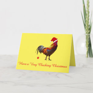 Festividades Cartão de Saudação de Santa Hat para Frango de 