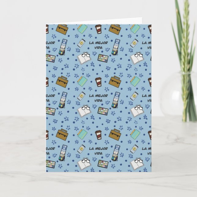 Festividades Cartão de saudação de vazio dobrado JW "La mejor v (Frente)