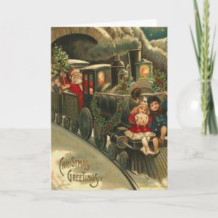 Festividades Cartão de Saudação de Vintage Retroativo para o Na
