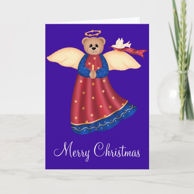 Festividades Cartão de Saudação do Anjo de Natal d1 (Frente)