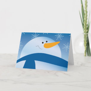 Festividades cartão de saudação do boneco de neve