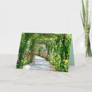 Festividades cartão de saudação do caminho do jardim