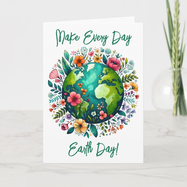 Festividades Cartão de Saudação do Dia da Terra (Frente)