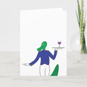 Festividades Cartão de Saudação do Gator de Espera