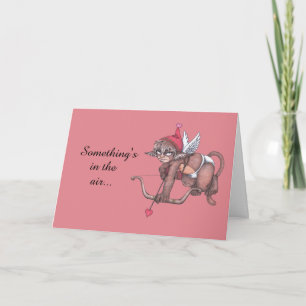 Festividades Cartão de Saudação do Namorados Cupido Macaco Gnom