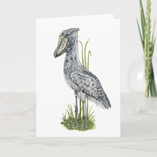 Festividades Cartão de Saudação do Pássaro Bico-de-Sapato