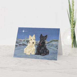 Festividades Cartão de Saudação do Terrier Escocês
