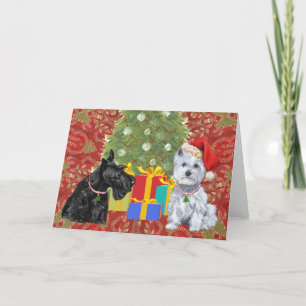Festividades Cartão de Saudação do Terrier Escocês