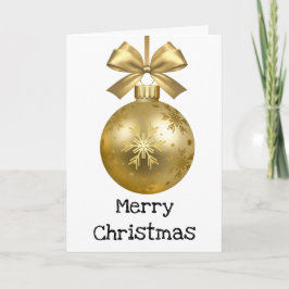Festividades Cartão de Saudação Dourado de Natal Personalizado
