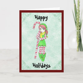 Festividades Cartão de Saudação Elf de Natal