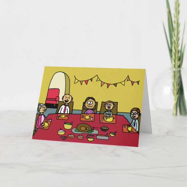 Festividades Cartão de Saudação Feliz de Ação de Graças Engraça (Frente)