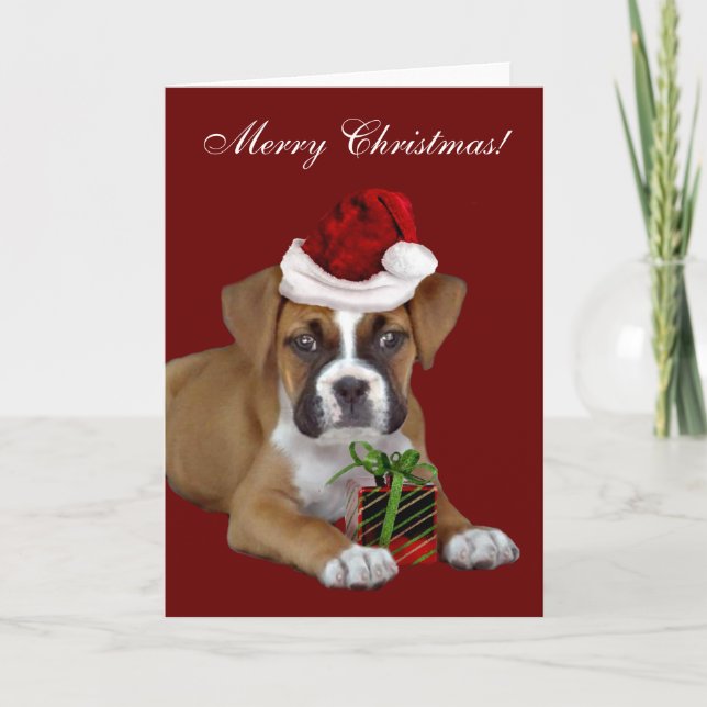 Festividades Cartão de saudação Feliz de Natal para Cães (Frente)